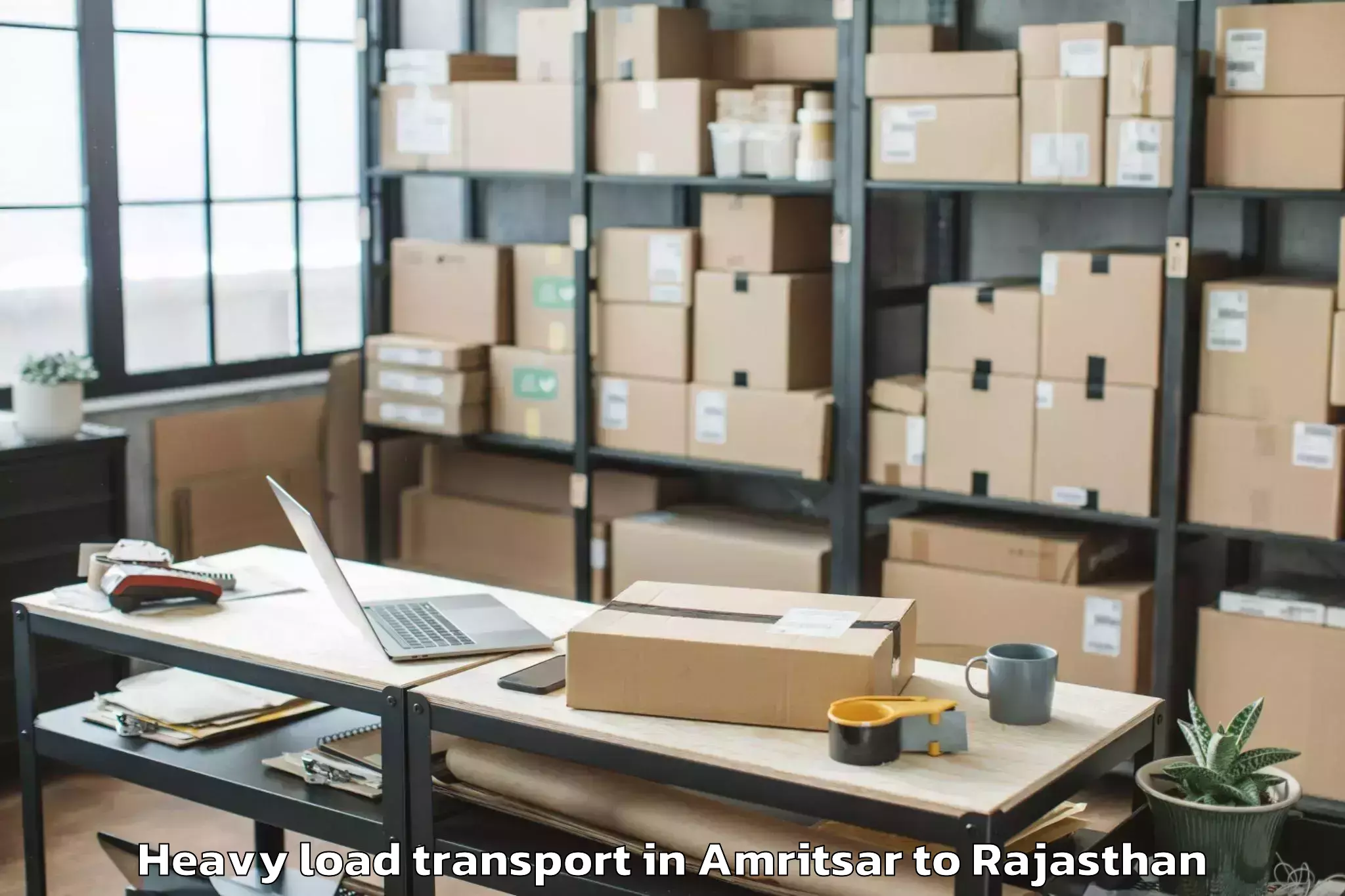 Easy Amritsar to Hindaun Heavy Load Transport Booking